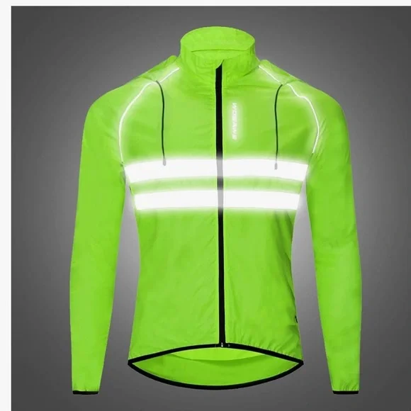 NEW Unisex Hooded Workout/ Running /walking Jacket -Green - Picture 4 of 7